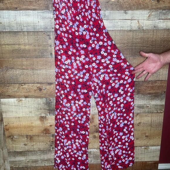 New GB juniors‎ red pants romper jumpsuit spaghetti straps, ruching, size XL - Picture 8 of 16